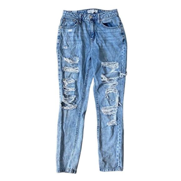 Almost Famous Distressed Ripped Denim Jeans SZ 0 - Picture 2 of 16